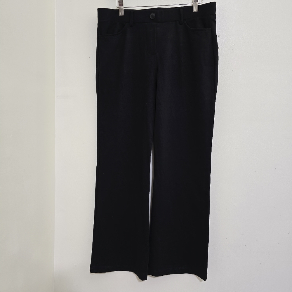 TAPATA women's size Large Pull On Casual Bootcut Stretchy Dress Pants Black‎